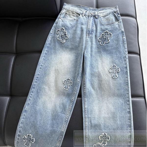 クロムハーツ コピー デニムパンツ クロスステッチ クール エレガント CHROME HEARTS