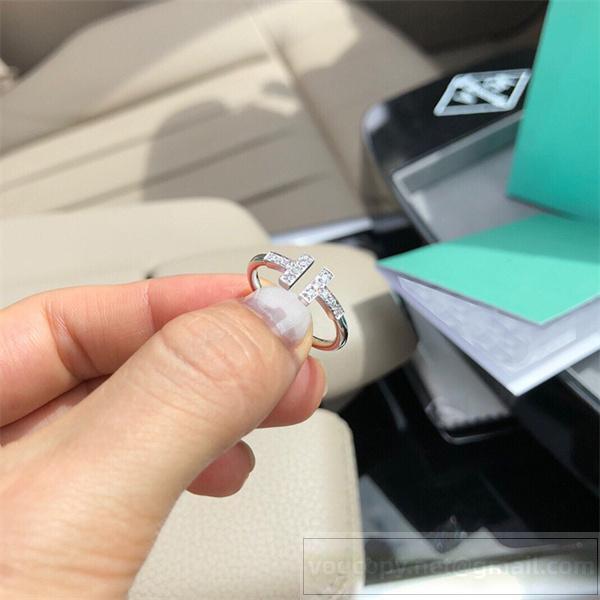  希少 ティファニー コピー リング シンプル モダン 上品 Tモチーフ Tiffany&Co