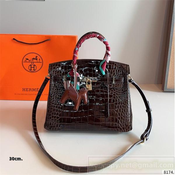 HERMES 偽物 ハンドバッグ 豪華 クラシック クロコ バーキン30 トレンド エルメス