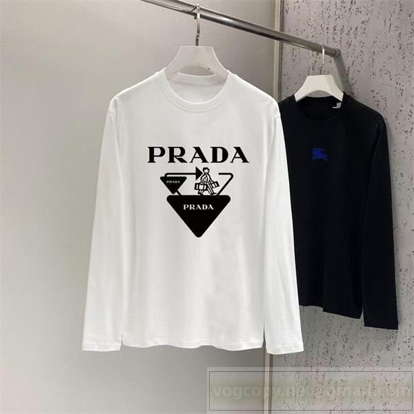 PRADA コピー 長袖Tシャツ ビッグロゴ アイコニック スタイリッシュ プラダ