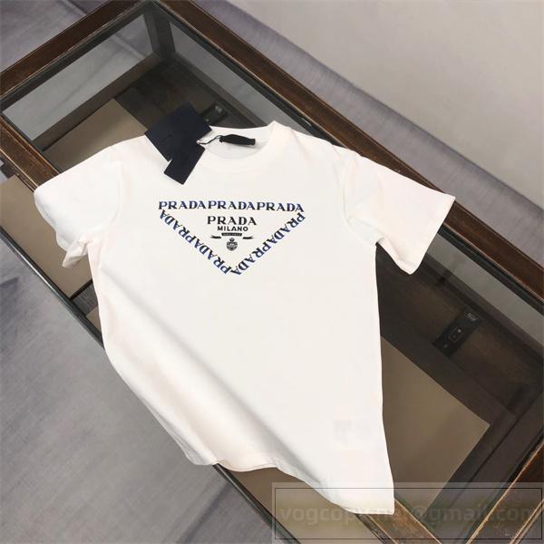 プラダ 偽物 Tシャツ エレガント カジュアル ロゴプリント モード系 PRADA