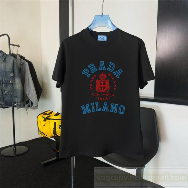 PRADA スーパーコピー Tシャツ クラシック モード エンブレム 売れ筋 プラダ