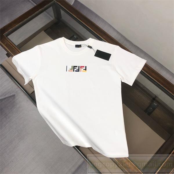 FENDI スーパーコピー Tシャツ マルチカラー ロゴ シンプル 上品 おしゃれ フェンディ