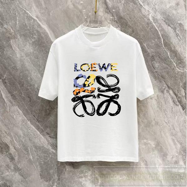 LOEWE コピー 上品 クラシカル レッド ベージュ 大人スタイル Tシャツ ロエベ