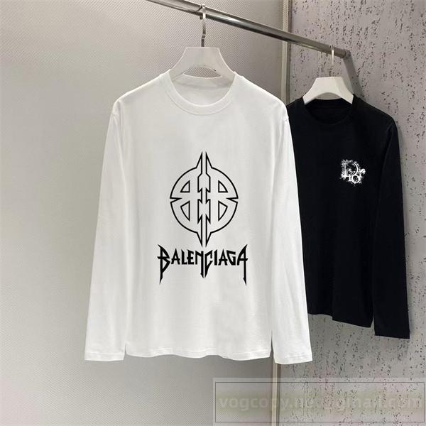 バレンシアガ コピー 長袖Tシャツ メタルロゴ ストリート カジュアル BALENCIAGA