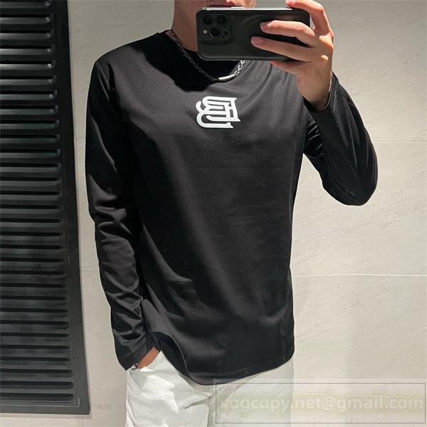 バレンシアガ スーパーコピー 長袖Tシャツ シンプルモノグラム ロゴデザイン BALENCIAGA