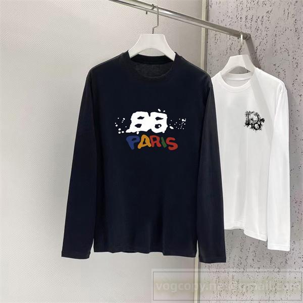 BALENCIAGA 偽物 長袖Tシャツ BBロゴ カラフルPARIS 着心地抜群 バレンシアガ