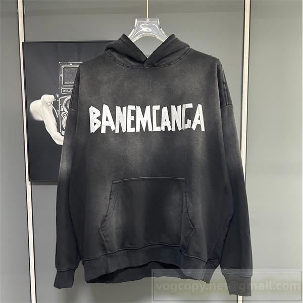 バレンシアガ 偽物 個性的 ユニーク プリント パーカー トレンド 上質 BALENCIAGA