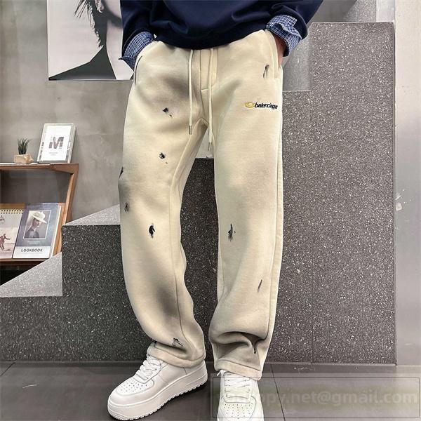 バレンシアガ コピー スウェットパンツ ユニーク ダメージ アイボリー BALENCIAGA