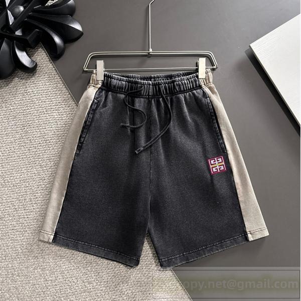 GIVENCHY 偽物 ショートパンツ バイカラー ロゴ カジュアル スタイリッシュ ジバンシィ