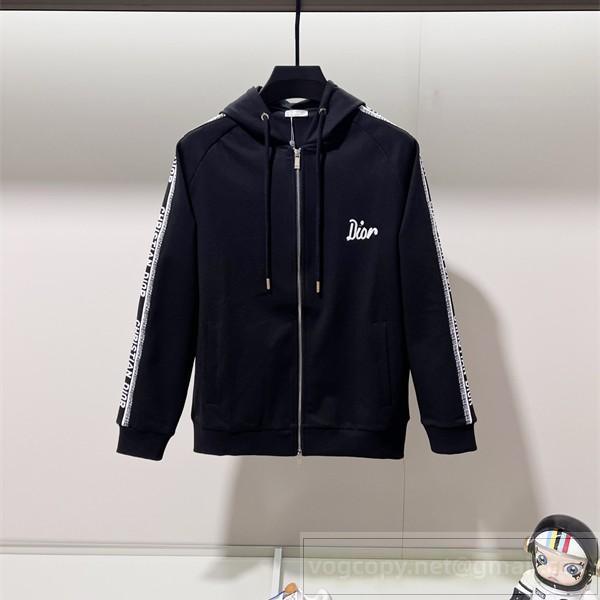 DIOR スーパーコピー パーカー フルジップ サイドロゴライン カジュアル スポーティ ディオール