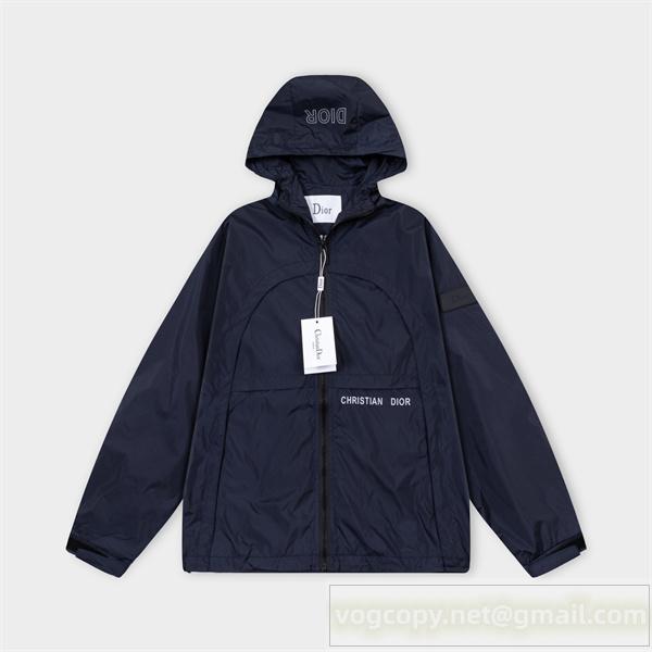 DIOR コピー ジャケット フーディ シンプルロゴ 軽量ナイロン モダンスタイル ディオール