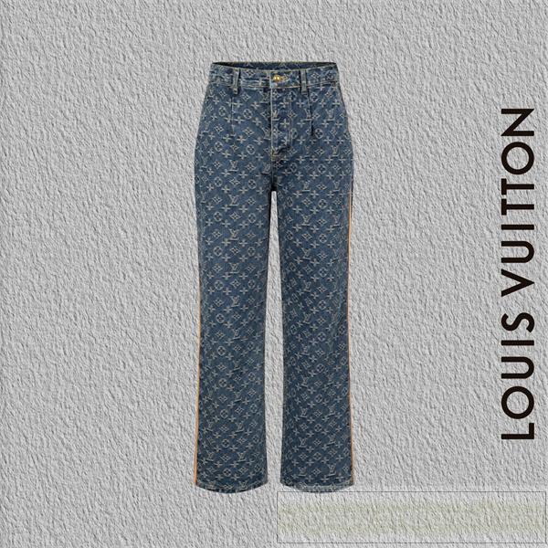  ルイヴィトン 偽物 高級 おしゃれ モノグラム デニム ジーンズ メンズ 高級 LOUIS VUITTON