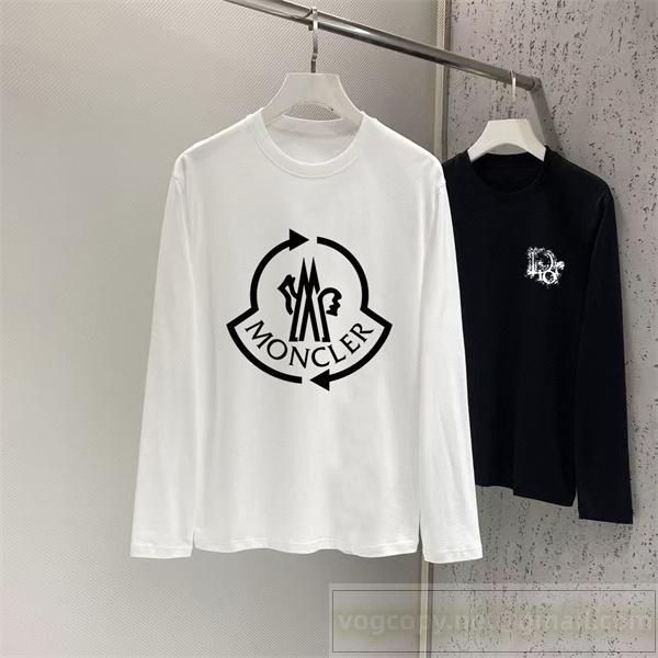 MONCLER スーパーコピー 長袖Tシャツ シンプルロゴ ベーシック スタイリッシュ モンクレール