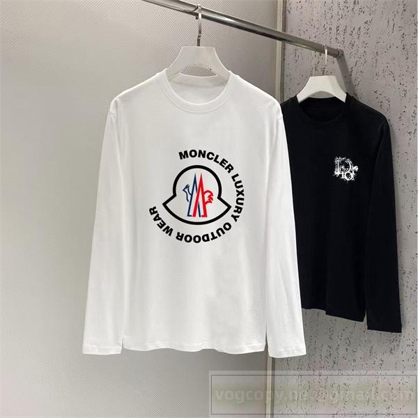モンクレール 偽物 長袖Tシャツ カラフル ロゴプリント ファッショナブル 新作 MONCLER