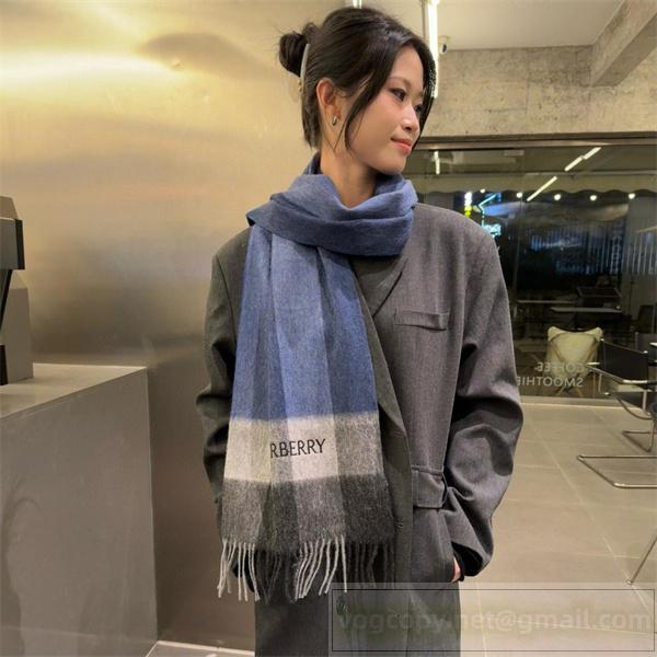 バーバリー スーパーコピー マフラー ブルーグラデーションカラー 洗練された上質 BURBERRY