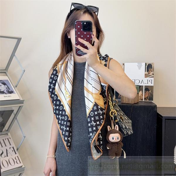 LOUIS VUITTON 偽物 スカーフ モノグラムデザイン シルク調 高級感エレガント ルイヴィトン