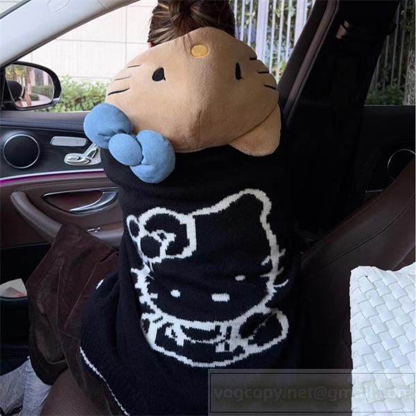MIU MIU 偽物 ハローキティ コラボ カーディガン レディース ゆったり可愛い ミュウミュウ