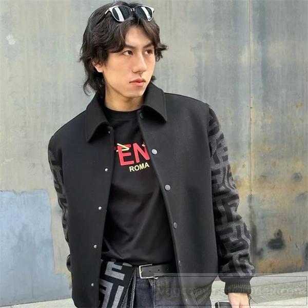 FENDI 偽物 ジャケット 個性派スタジャン風 高級感 大人カジュアル 人気必須 フェンディ
