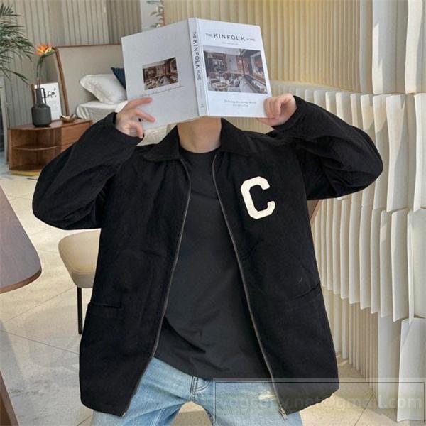 Celine コピー バックロゴ モード感 シンプル デザイン シャツジャケット カジュアル セリーヌ