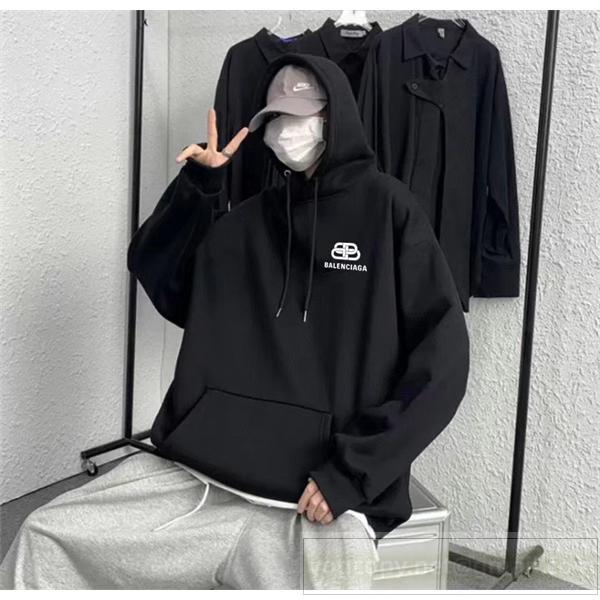 BALENCIAGA コピー パーカー 個性派 アートプリント ラグジュアリースタイル バレンシアガ