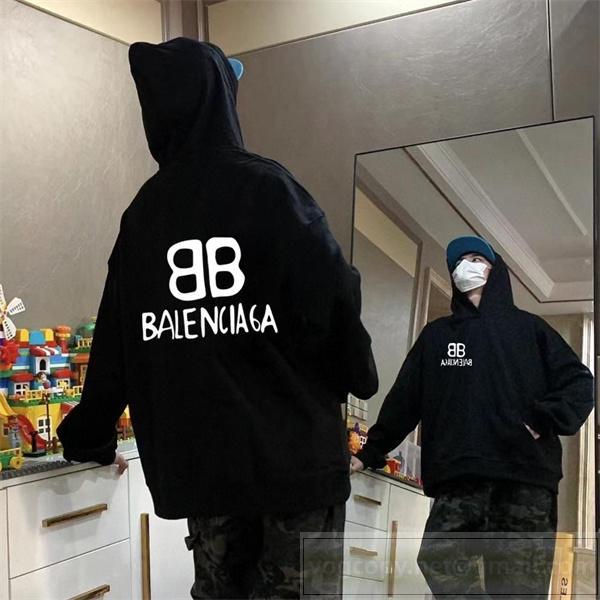 BALENCIAGA 偽物 パーカー ダブルBロゴ クラシックコレクション 新登場 バレンシアガ
