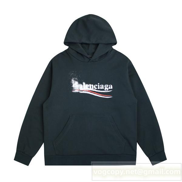 バレンシアガ 偽物 パーカー スプレーロゴ アーティスティック モダンスタイル BALENCIAGA