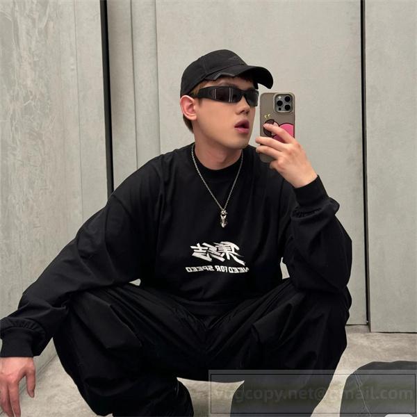 BALENCIAGA コピー 長袖Ｔシャツ ユースフル ストリート エネルギッシュ カジュアル バレンシアガ