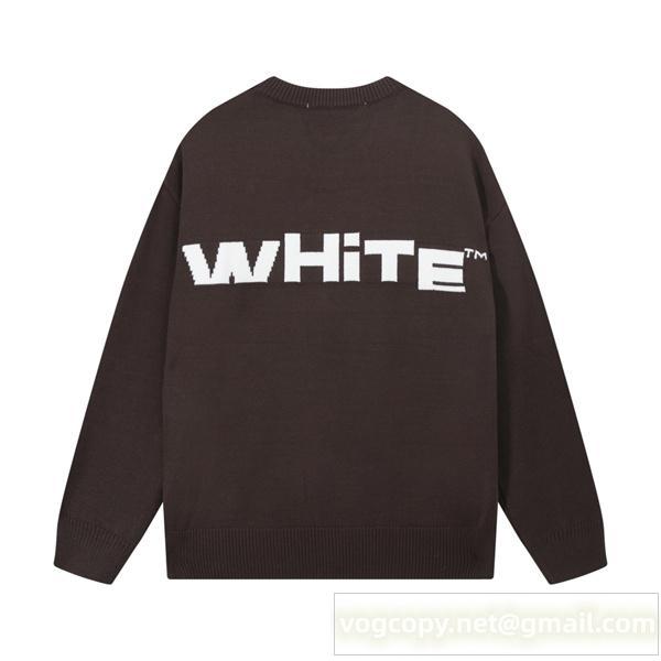 Off-White コピー 新作セーター ロゴデザイン シンプル カジュアル ニットスタイル オフホワイト