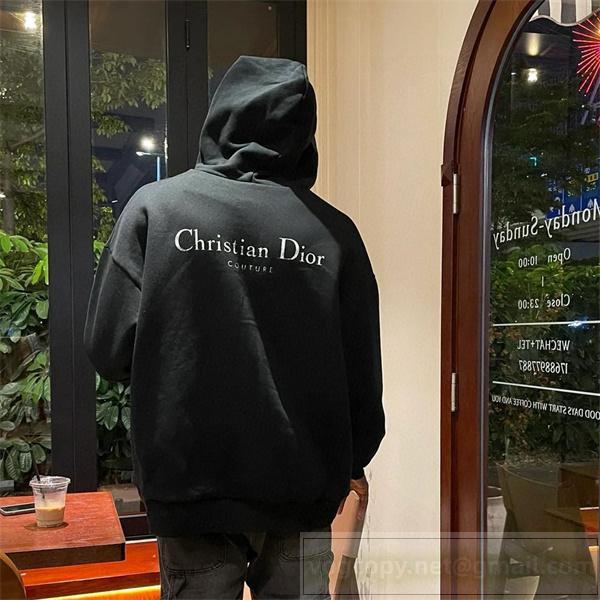  DIOR コピー パーカー モード系 ロゴ入り シンプル おしゃれ カジュアル ディオール