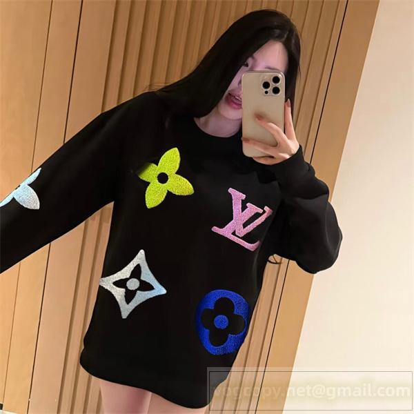 LOUIS VUITTON 偽物 トレーナー マルチカラー ロゴ デザイン性抜群 売れ筋 ルイヴィトン