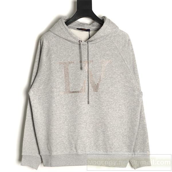 ルイヴィトン コピー パーカー 限定 大人気 グレー ビッグロゴ モダンデザイン LOUIS VUITTON