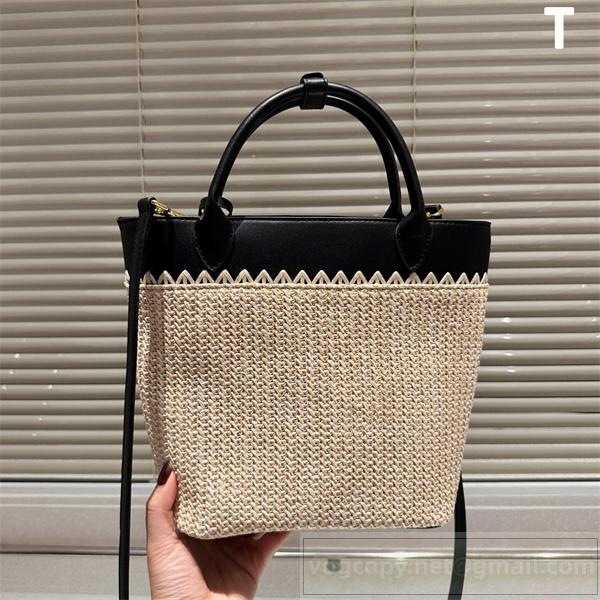 PRADA スーパーコピー トートバッグ ラフィア編み スモール ナチュラル