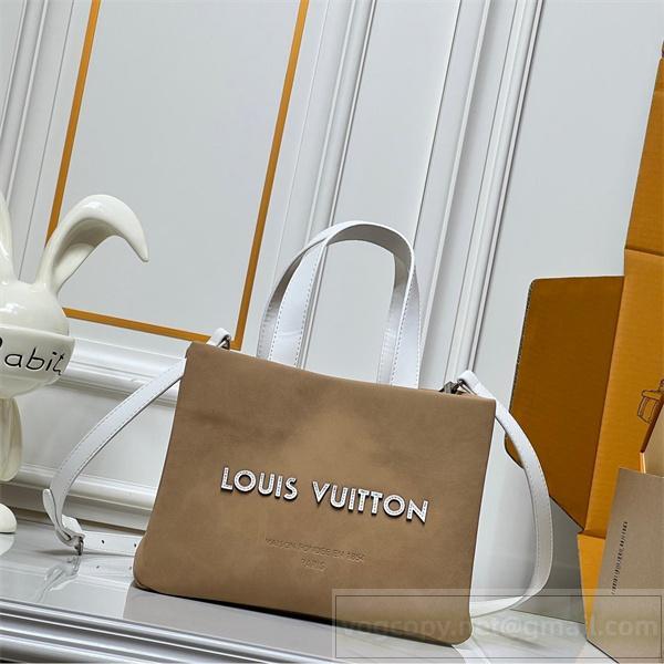 ルイヴィトン スーパーコピー ロゴトートバッグ シンプルモダン ベージュ 配色 LOUIS VUITTON