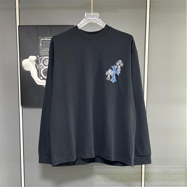 クロムハーツ 偽物長袖Tシャツ マルチクロス 刺繍 プレミアムデザイン CHROME HEARTS