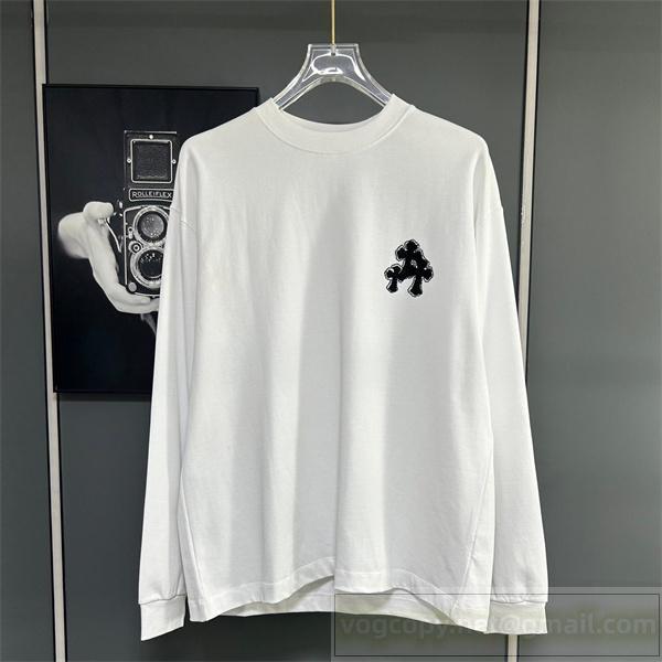 CHROME HEARTS コピー 長袖Tシャツ クロスエンブレム シンプルモード クロムハーツ