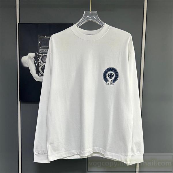 クロムハーツ スーパーコピー 長袖Tシャツ クロス×ラウンド シグネチャー CHROME HEARTS