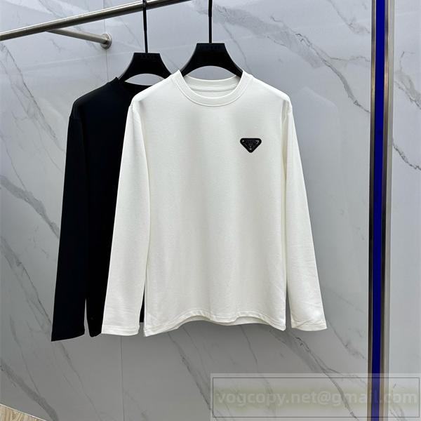 PRADA コピー 長袖Tシャツ ベーシック モダン カジュアル スタイリッシュ プラダ
