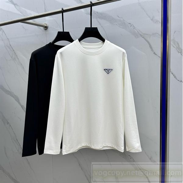  プラダ スーパーコピー 長袖Tシャツ ミニマル シック シンプル クリーン PRADA