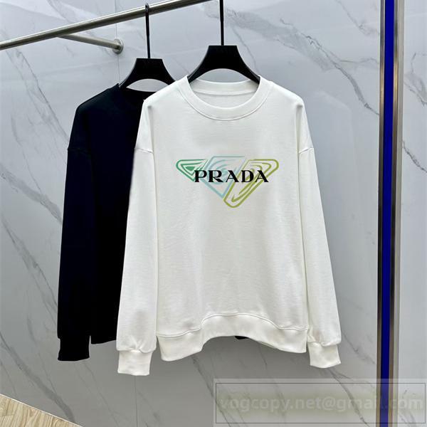 PRADA 偽物 スウェットシャツ トレンディ カジュアル ポップ モダン プラダ
