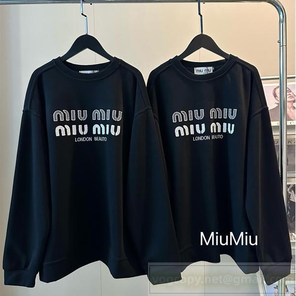 MIU MIU 偽物 トレーナー シンプル カジュアル モダン スタイリッシュ ミュウミュウ