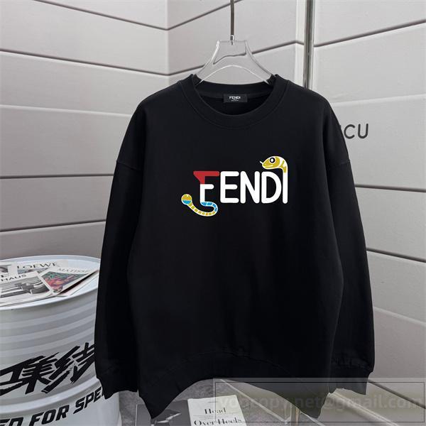 フェンディ 偽物 スウェット ブラック 個性的 トレンディ ユニーク クラシッ FENDI