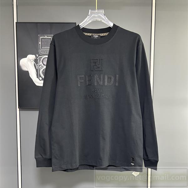 フェンディ スーパーコピー 長袖Tシャツ シンプル 上品 快適 当店イチオシ 売れ筋 FENDI