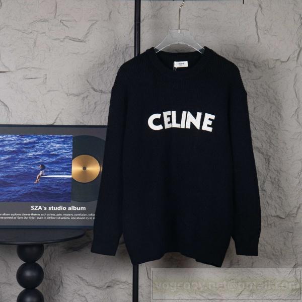 CELINE コピー セーター クルーネック ロゴニット 定番 激安 当店イチオシ セリーヌ