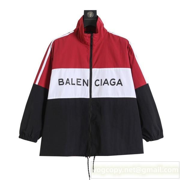 バレンシアガ 偽物 ウィンドブレーカー レッド×ブラック 配色 限定 激安 BALENCIAGA