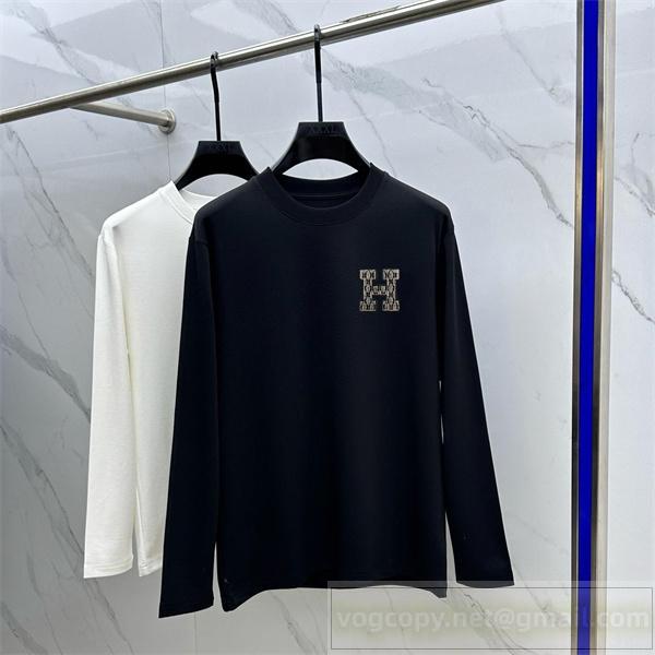 エルメス スーパーコピー 長袖Tシャツ Hロゴ モノグラムデザイン おしゃれ カジュアル HERMES