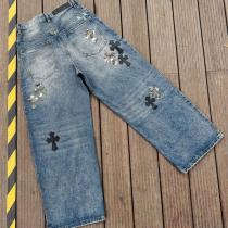  CHROME HEARTS スーパーコピー デニムパンツ クロスパッチ クール ユニーク クロムハーツ