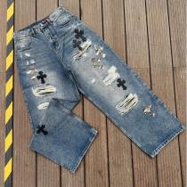  CHROME HEARTS スーパーコピー デニムパンツ クロスパッチ クール ユニーク クロムハーツ