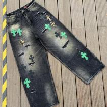 クロムハーツ 偽物 デニムパンツ ビンテージクロス ダイナミック スタイリッシュ CHROME HEARTS