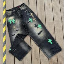クロムハーツ 偽物 デニムパンツ ビンテージクロス ダイナミック スタイリッシュ CHROME HEARTS